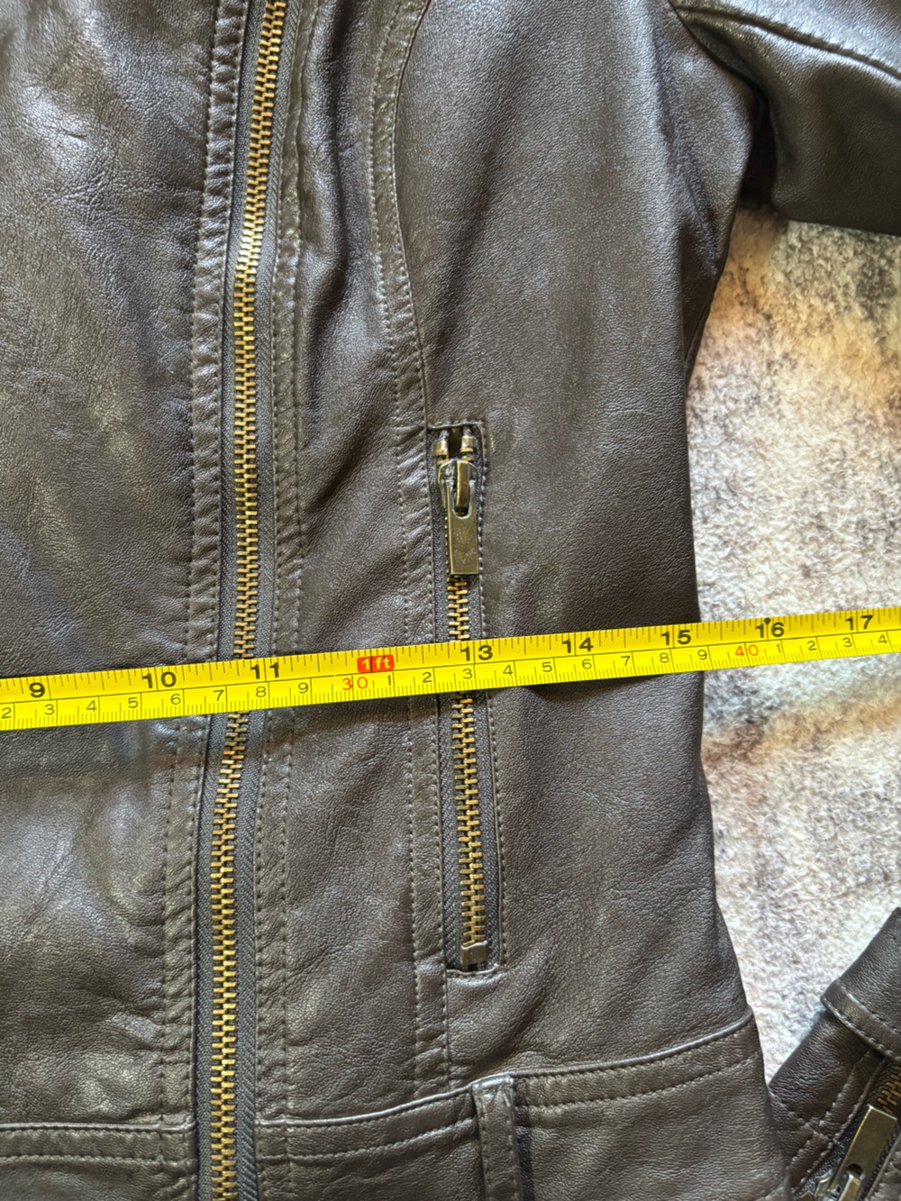blanc noir Women's Grey Leather  Moto Jacket Sz Small - Picture 11 of 14